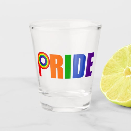 Gay Pride Rainbow Letters Cool LGBTQ Party Shot Glass