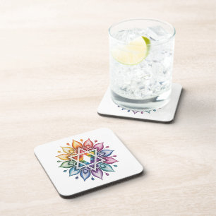 Gay Pride Rainbow LGBT Beverage Coaster