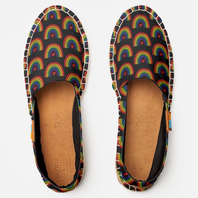 Gay Pride Rainbow LGBT Black Zazzle Afridrilles (Front)