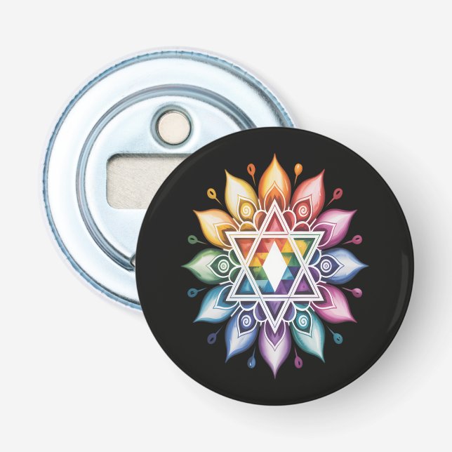 Gay Pride Rainbow LGBT Bottle Opener (Front)