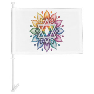 Gay Pride Rainbow LGBT Car Flag