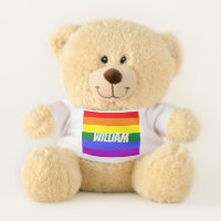 Gay Pride Rainbow LGBT Personalized Teddy Bear