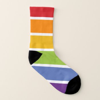 Gay Pride Rainbow Lgbt Socks by Neurotic_Designs at Zazzle