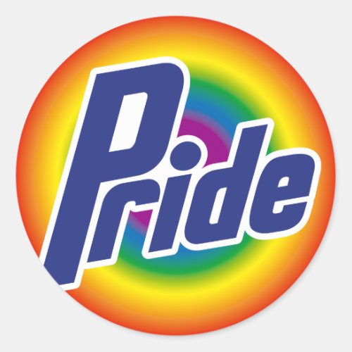 Gay Pride Rainbow Logo Sticker