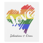 Gay Pride Rainbow Love Heart Personalized
