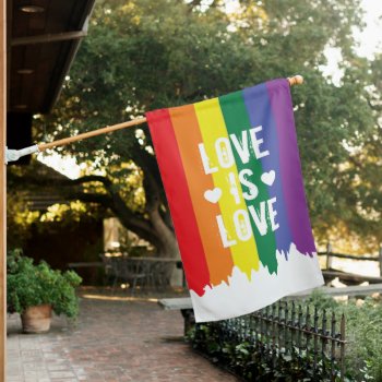 Gay Pride Rainbow Love Is Love Flag Running Paint by Neurotic_Designs at Zazzle