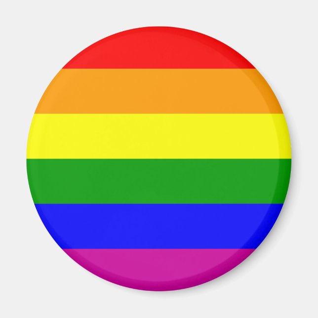 Gay Pride Rainbow Magnet (Front)