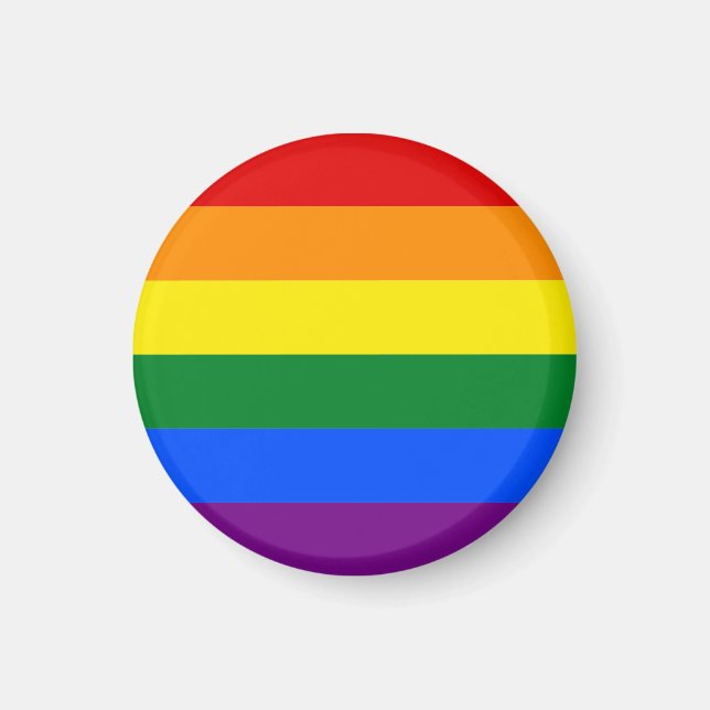 Gay Pride Rainbow Magnet (Front)