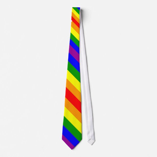 Gay Pride Rainbow Neck Tie (Front)
