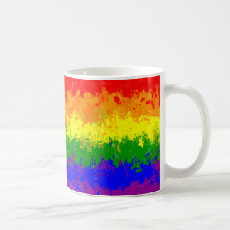 Gay Pride Rainbow Paint Splatter Flag Mug