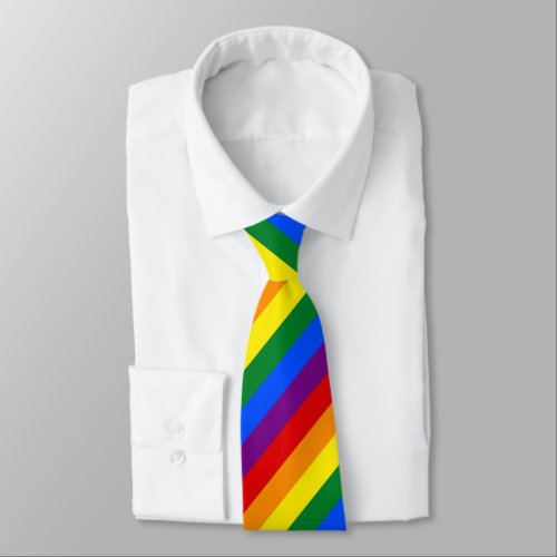 Gay Pride Rainbow Stripe Business Work Office Neck Tie