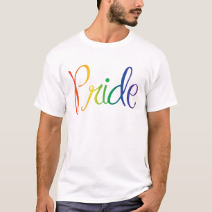 Gay Pride Rainbow Text T-Shirt