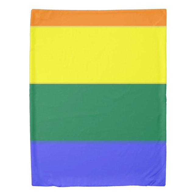 Gay Pride Rainbow Themed Duvet Cover (Front)