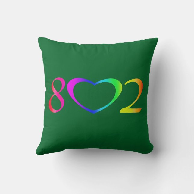 Gay Pride Rainbow Throw Pillow (Back)