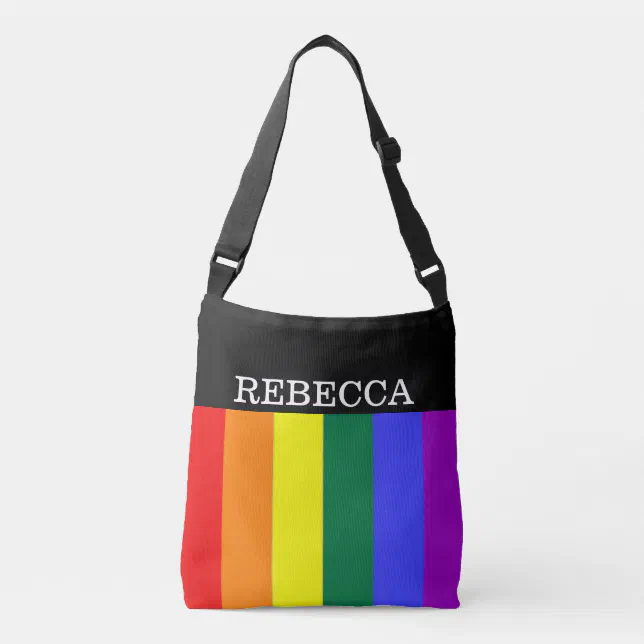Gay Pride Rainbow Unique Personalized Crossbody Bag Zazzle