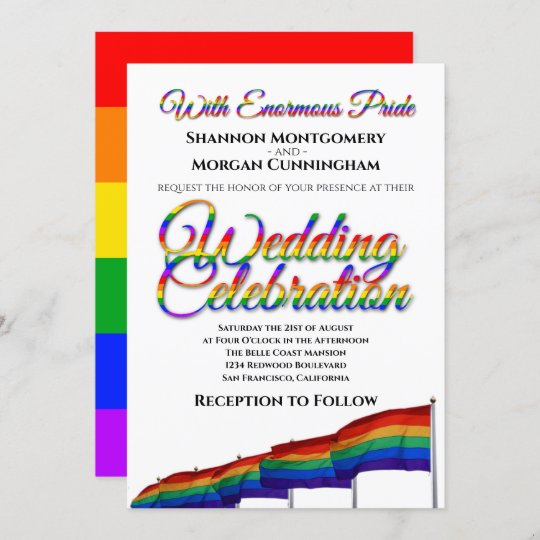 Gay Pride Rainbow Wedding Invitation | Zazzle.com