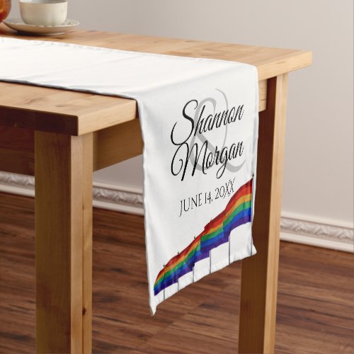 Gay Pride Rainbow Wedding Table Runner