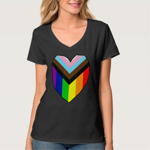 Gay Pride Rainbow Word Design T_Shirt