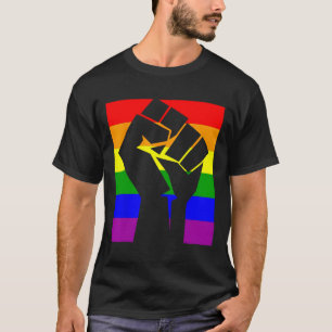 Gay Pride Resist Fist Rainbow Flag Lgbtq Shirt 