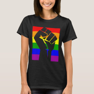 Gay Pride Resist Fist Rainbow Flag Lgbtq Shirt 1