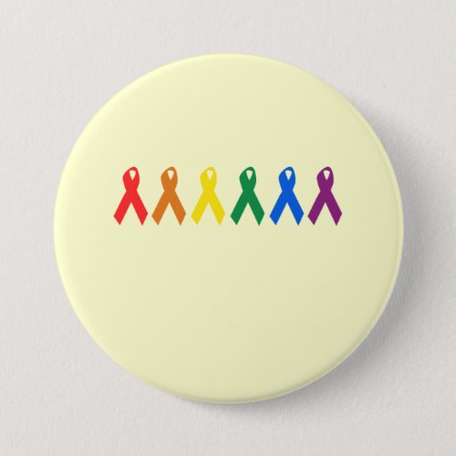 Gay Pride Ribbon colors Pinback Button