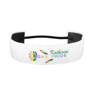 Gay Pride Rose Rainbow Flag Personalized Name Athletic Headband