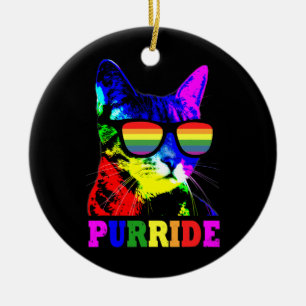 Gay Pride s for Women Men LGBT Daddy Cat Gift Ceramic Ornament