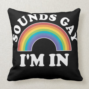 Gay Pride S Men Women Lgbt Rainbow Sounds Gay Throw Pillow