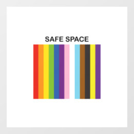 Gay Pride Safe Space Inclusive Colors Wall Decal