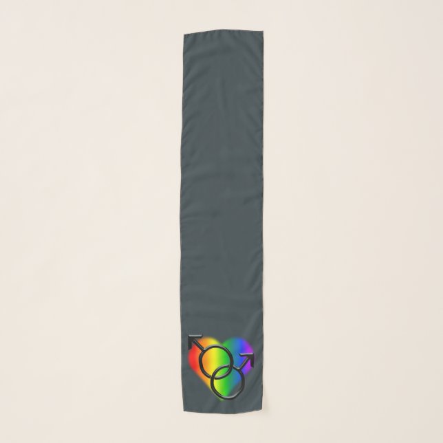 Gay Pride Scarf Men's Same-Sex Love Scarves Gifts (Front)