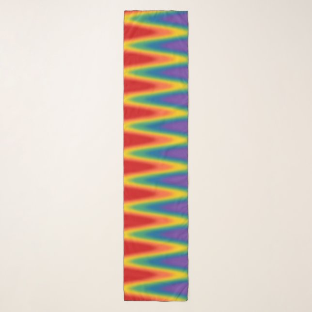 Gay Pride Scarf Same-Sex Rainbow Love Scarf (Front)