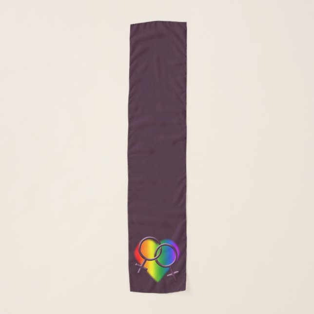 Gay Pride Scarf Women's Same-Sex Love Scarves (Front)