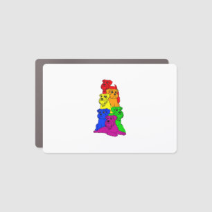Gay Pride Schnauzer Dog Lover LGBT Funny Rainbow F Car Magnet