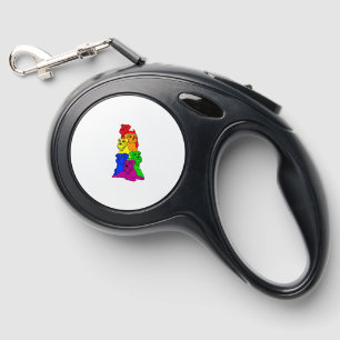 Gay Pride Schnauzer Dog Lover LGBT Funny Rainbow F Retractable Pet Leash
