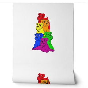 Gay Pride Schnauzer Dog Lover LGBT Funny Rainbow F Wallpaper