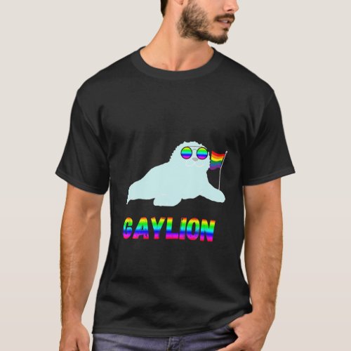 Gay Pride Sea Lion Rainbow Seal LGBT Bi Gender Sup T_Shirt