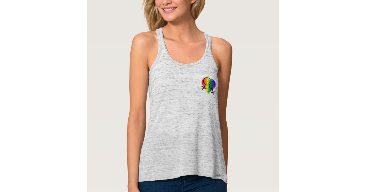 Gay Pride Shirt Women's Rainbow Love Tank Top | Zazzle