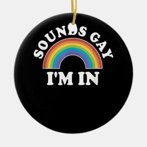 Gay Pride Shirts Men Women LGBT Rainbow Sounds Gay Ceramic Ornament