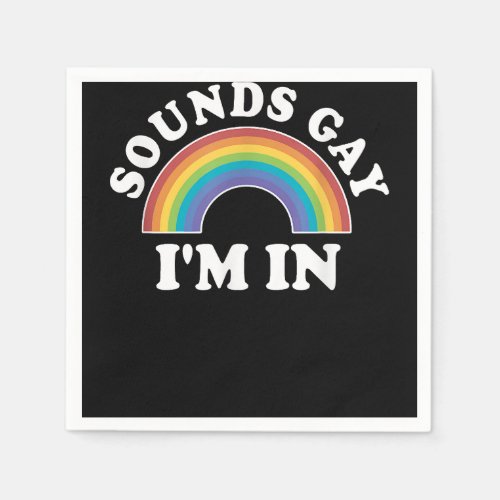 Gay Pride Shirts Men Women LGBT Rainbow Sounds Gay Napkins