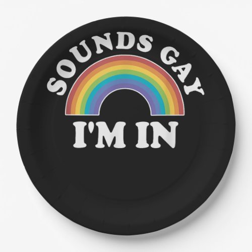 Gay Pride Shirts Men Women LGBT Rainbow Sounds Gay Paper Plates