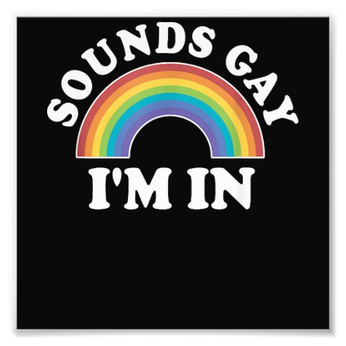 Gay Pride Shirts Men Women LGBT Rainbow Sounds Gay Photo Print