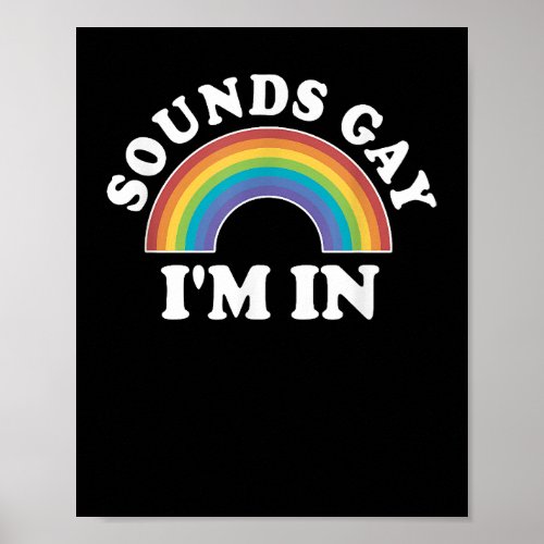 Gay Pride Shirts Men Women LGBT Rainbow Sounds Gay Poster