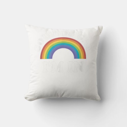 Gay Pride Shirts Men Women LGBT Rainbow Sounds Gay Throw Pillow