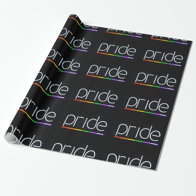 Gay Pride Sign Wrapping Paper (Unrolled)