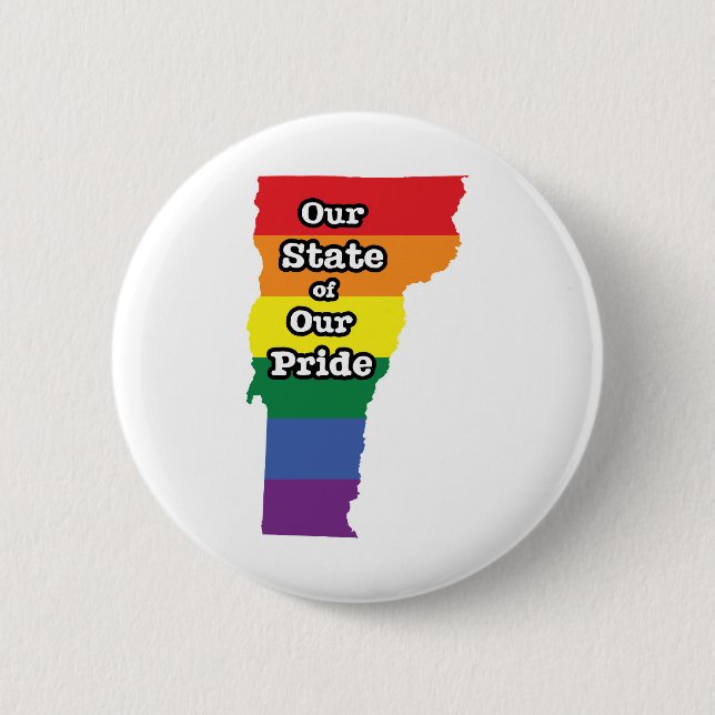 Gay Pride State | Vermont Button (Front)