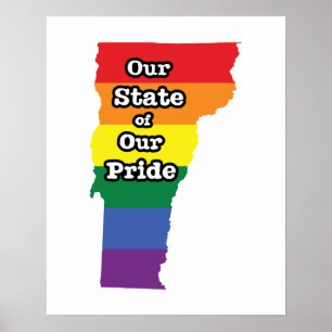 Gay Pride State   Vermont Poster