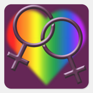 Gay Pride Stickers Same-Sex Lesbian Love Sticker