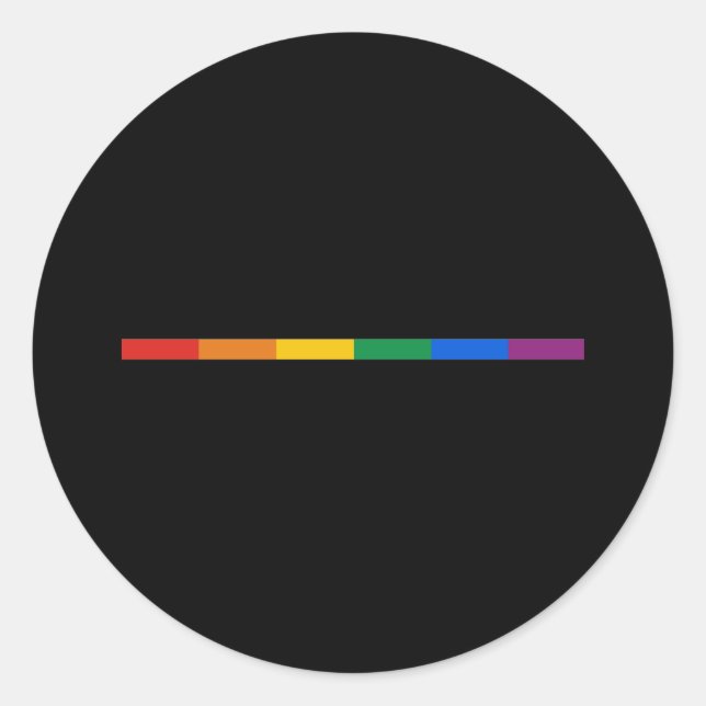 Gay Pride Stripe Classic Round Sticker (Front)