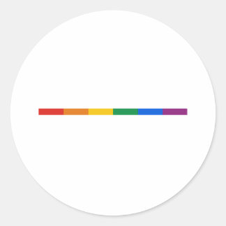 Gay Pride Stripe Classic Round Sticker