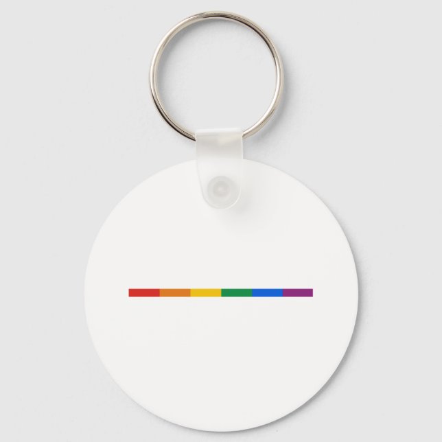 Gay Pride Stripe Keychain (Front)